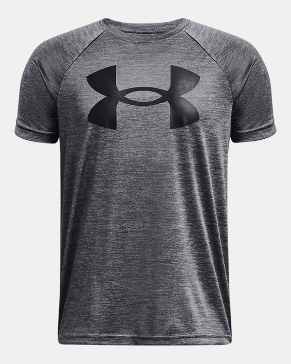 Boys' UA Tech™ Twist Short Sleeve in Gray image number 0